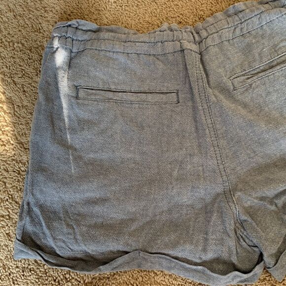Vintage Old Navy Women’s Linen Denim oversized Boxer Shorts‎ size 6 draw string - Picture 4 of 6